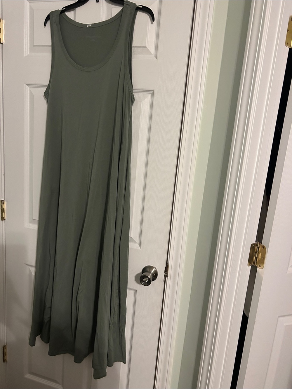 Soft Surroundings Olive Sleeveless Maxi Dress